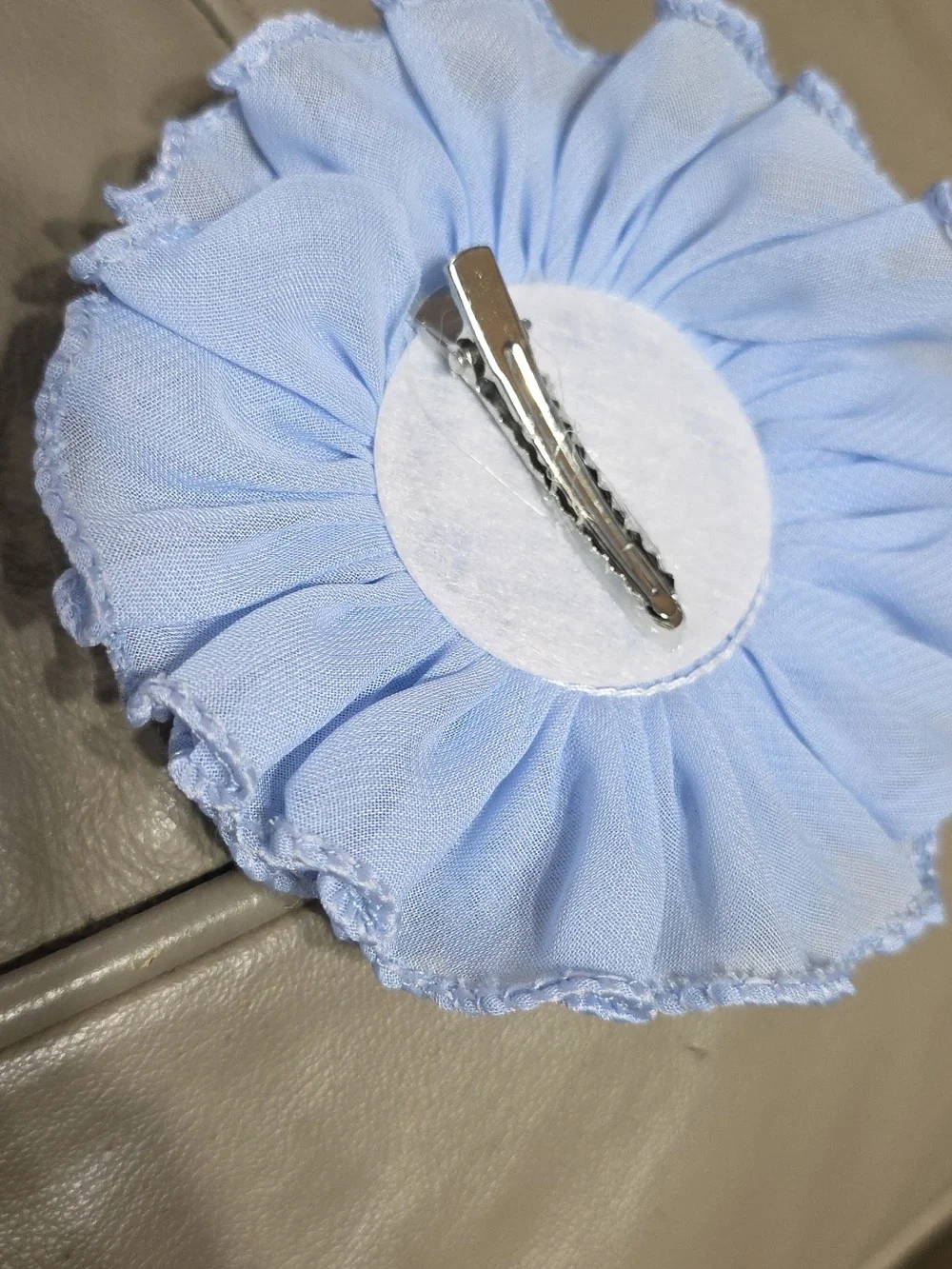 Weissman Dance Costume Girl's? Light Blue Lacy Hair Clip Blingy Bow Sz XLC GUC - Picture 9 of 13